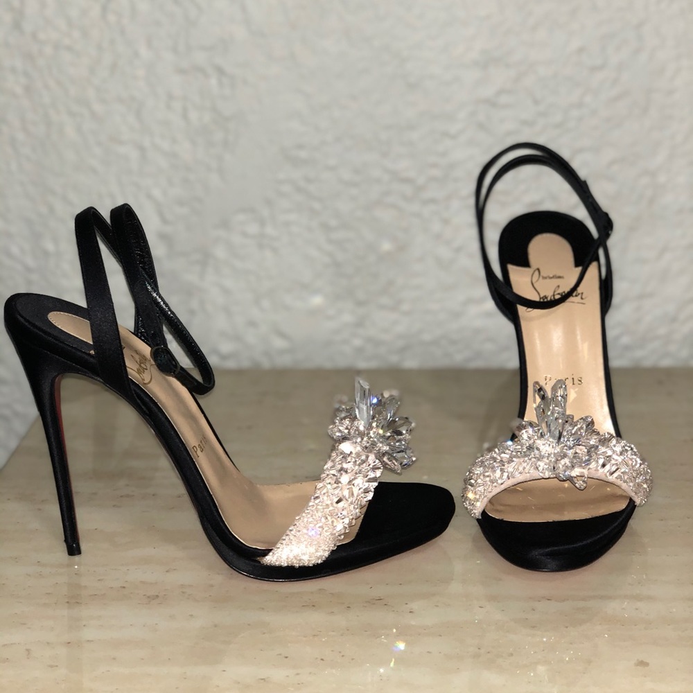 SOLD! Christian Louboutin Crystal Heels - Picture 5 of 8